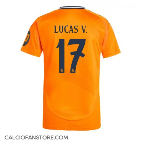 Maglia Calcio Real Madrid Lucas Vazquez #17 Seconda Divisa 2024-25 Manica Corta